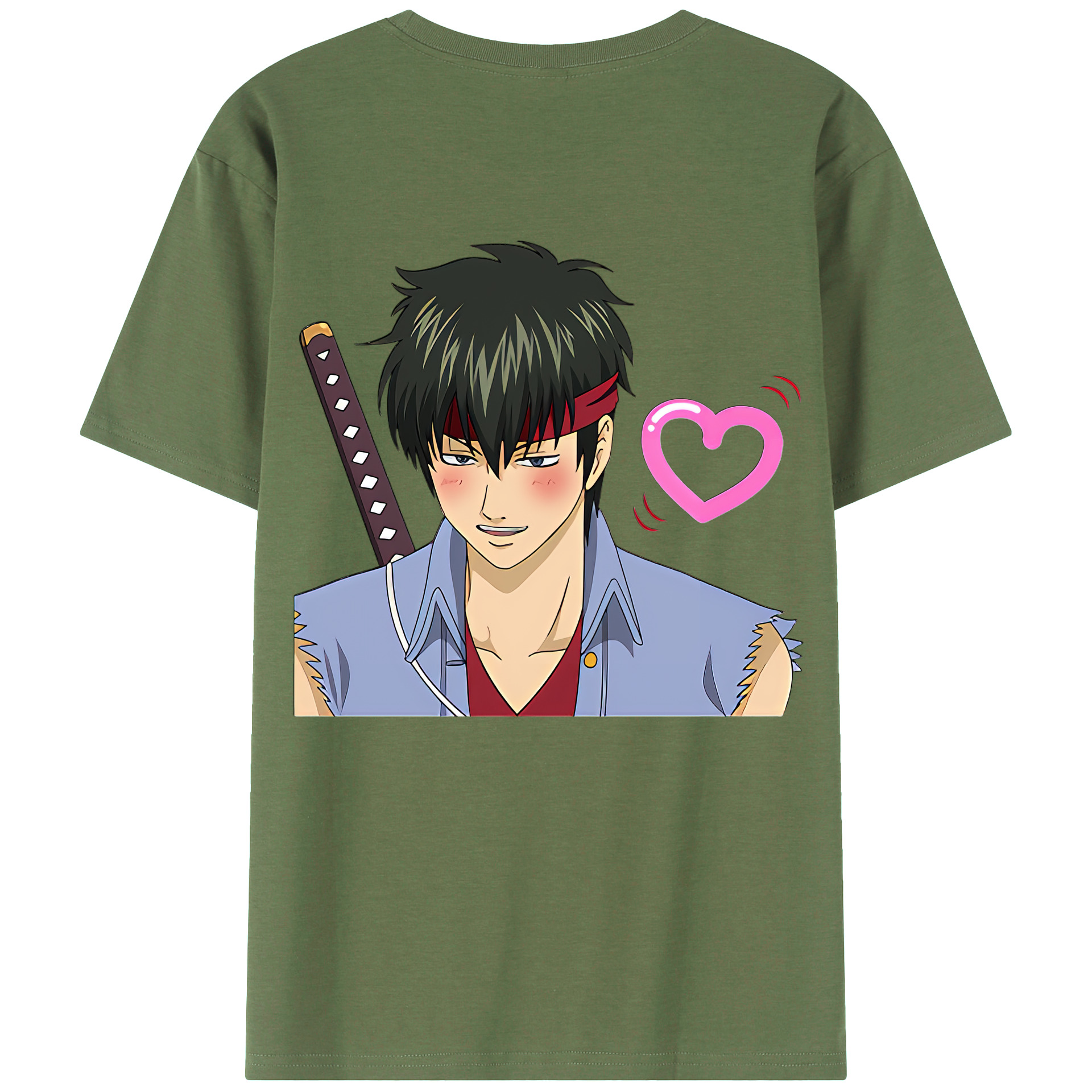 （画像用） ぎんたま 坂田銀時（さかたぎんとき） 神楽 志村新八（しむら しんぱち） GINTAMA Sakata Gintoki Kagura Shimura Shinpachi 綿100％ メンズ半袖Tシャツ（バックプリント） 通気性